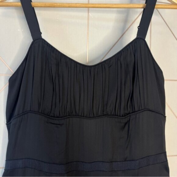 Self Portrait Wide Leg Black Satin Jumpsuit - Picture 6 of 12